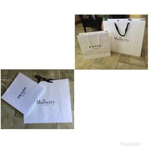 Big Mulberry bag and medium Prada bag.